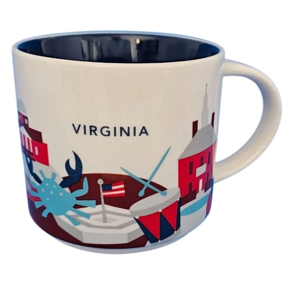 Starbucks Virginia You Are Here Ceramic Mug 2013 YAH Coffee Cup 14oz